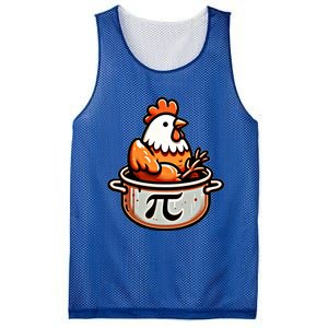 Chicken Pot Pie Funny Math Pun Chicken Pot Pi Day Gift Mesh Reversible Basketball Jersey Tank