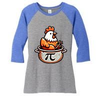 Chicken Pot Pie Funny Math Pun Chicken Pot Pi Day Gift Women's Tri-Blend 3/4-Sleeve Raglan Shirt