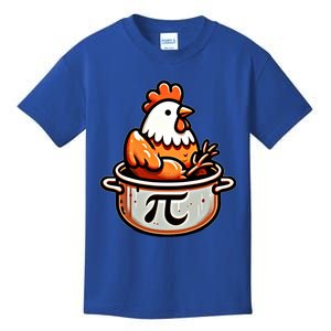 Chicken Pot Pie Funny Math Pun Chicken Pot Pi Day Gift Kids T-Shirt