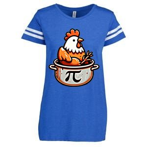 Chicken Pot Pie Funny Math Pun Chicken Pot Pi Day Gift Enza Ladies Jersey Football T-Shirt