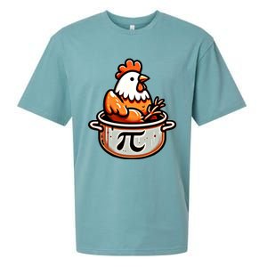 Chicken Pot Pie Funny Math Pun Chicken Pot Pi Day Gift Sueded Cloud Jersey T-Shirt