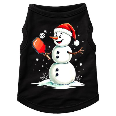 Christmas Pickleball Player Funny Pickleball Snowman Xmas Gift Doggie Tank