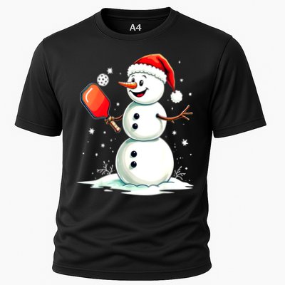 Christmas Pickleball Player Funny Pickleball Snowman Xmas Gift Performance Shirt