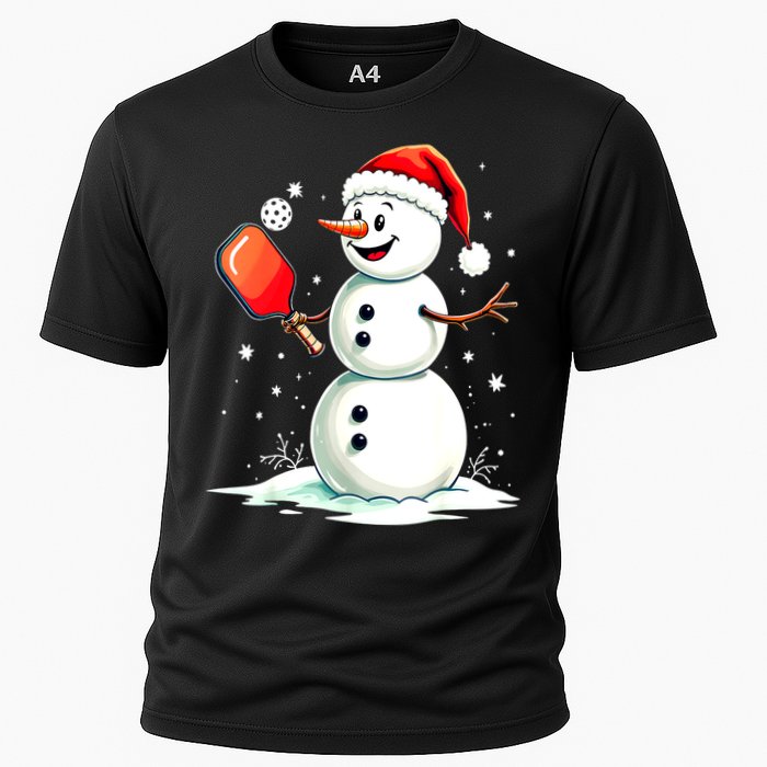 Christmas Pickleball Player Funny Pickleball Snowman Xmas Gift Performance Shirt