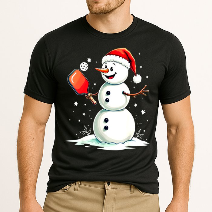 Christmas Pickleball Player Funny Pickleball Snowman Xmas Gift Performance Shirt