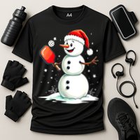 Christmas Pickleball Player Funny Pickleball Snowman Xmas Gift Performance Shirt