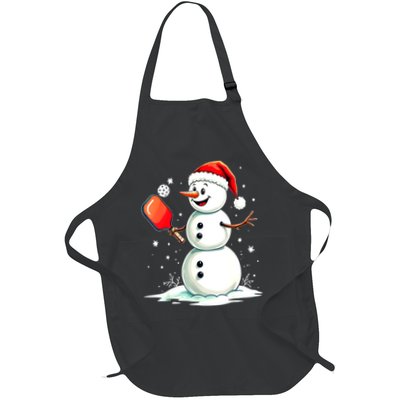 Christmas Pickleball Player Funny Pickleball Snowman Xmas Gift Apron