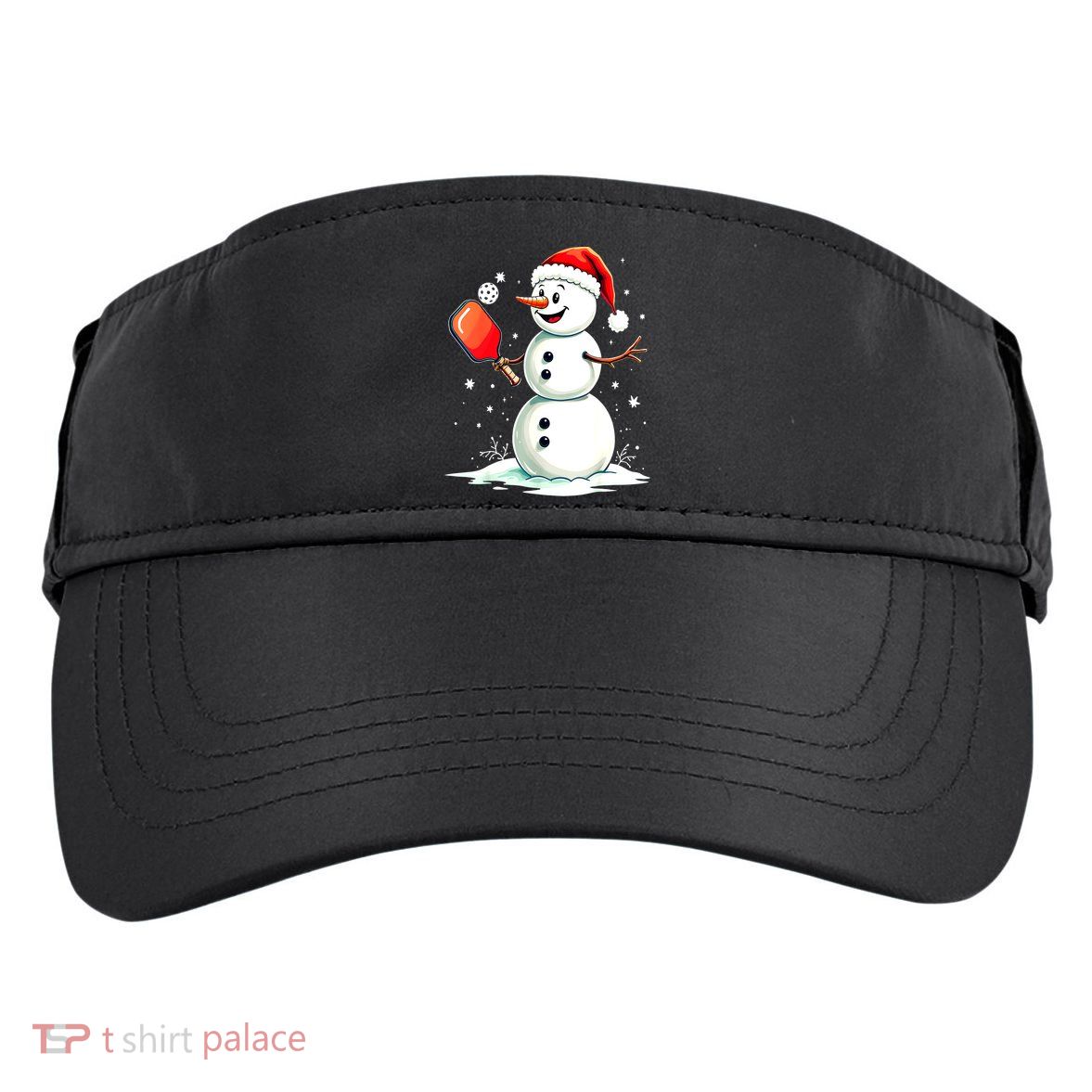 Christmas Pickleball Player Funny Pickleball Snowman Xmas Gift Adult Drive Performance Visor