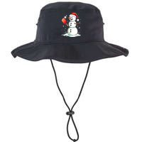 Christmas Pickleball Player Funny Pickleball Snowman Xmas Gift Bucket Hat