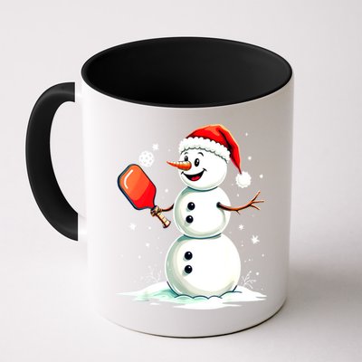 Christmas Pickleball Player Funny Pickleball Snowman Xmas Gift Mug