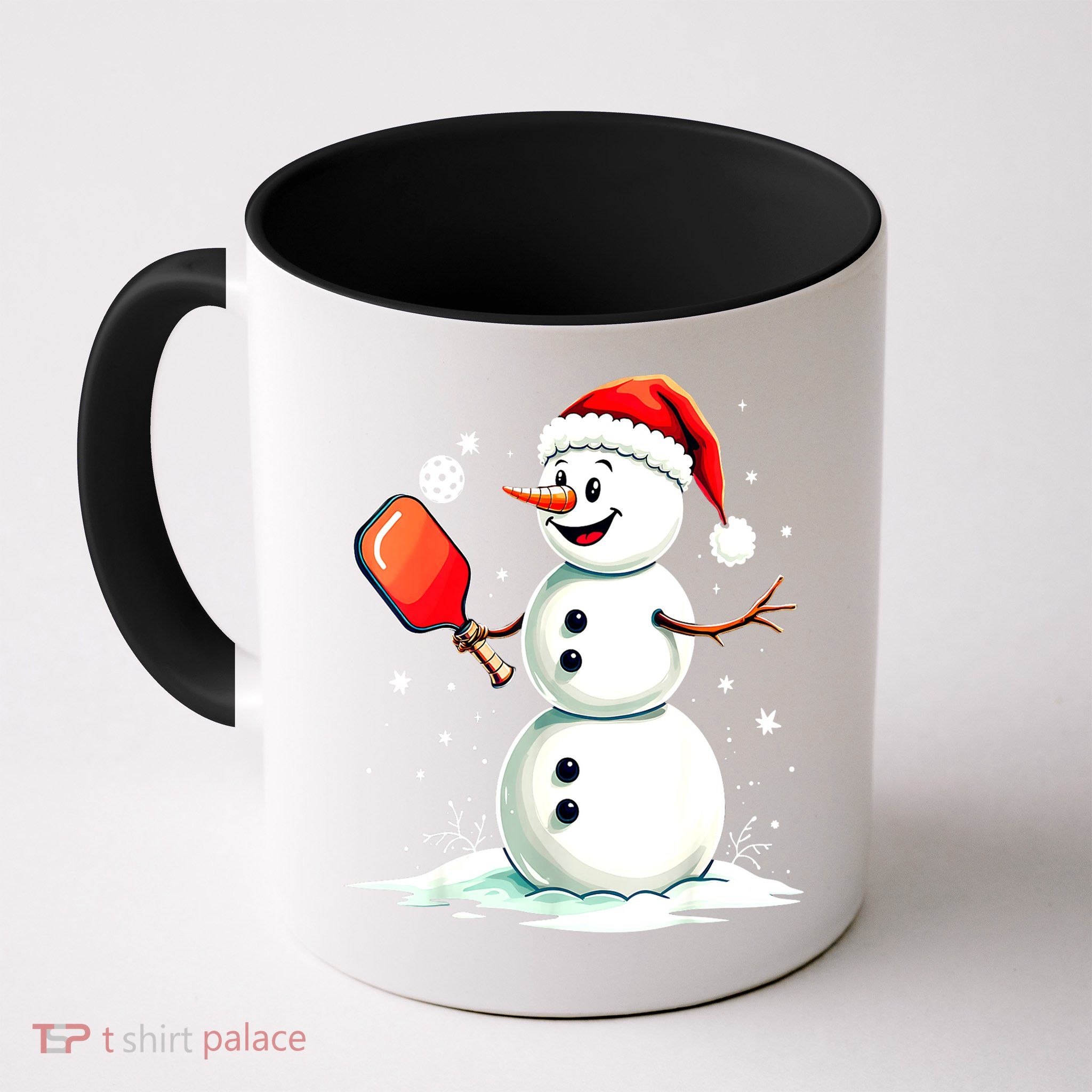 Christmas Pickleball Player Funny Pickleball Snowman Xmas Gift Mug