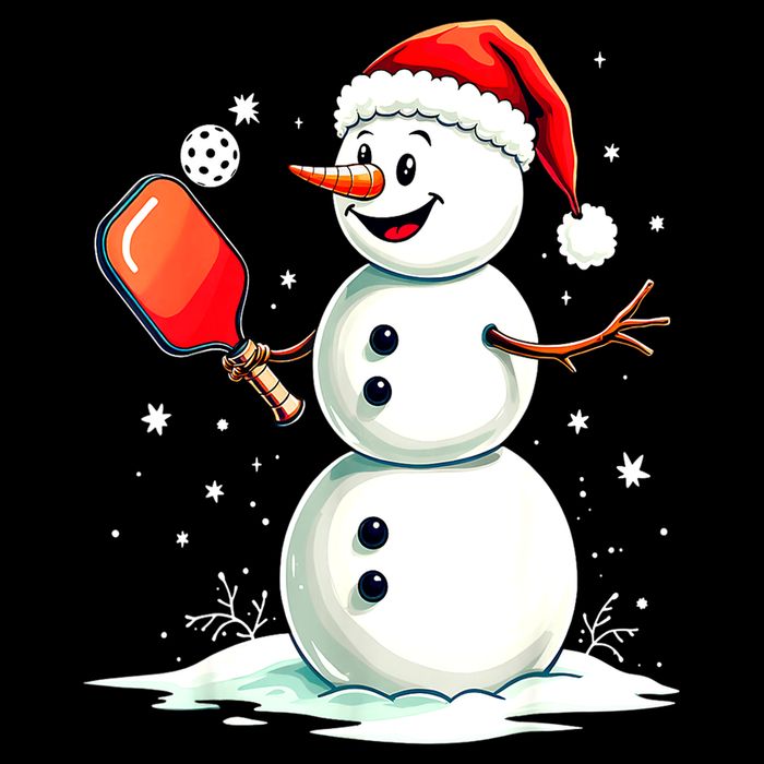 Christmas Pickleball Player Funny Pickleball Snowman Xmas Gift 16 in Basic Backpack