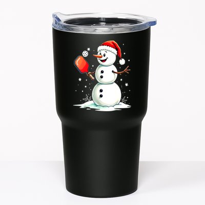 Christmas Pickleball Player Funny Pickleball Snowman Xmas Gift Tumbler