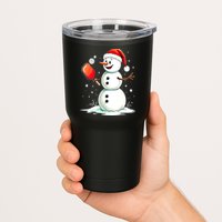 Christmas Pickleball Player Funny Pickleball Snowman Xmas Gift Tumbler
