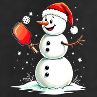 Christmas Pickleball Player Funny Pickleball Snowman Xmas Gift 25L Jumbo Tote
