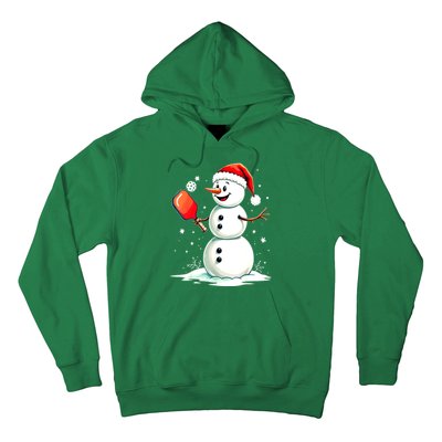 Christmas Pickleball Player Funny Pickleball Snowman Xmas Gift Hoodie