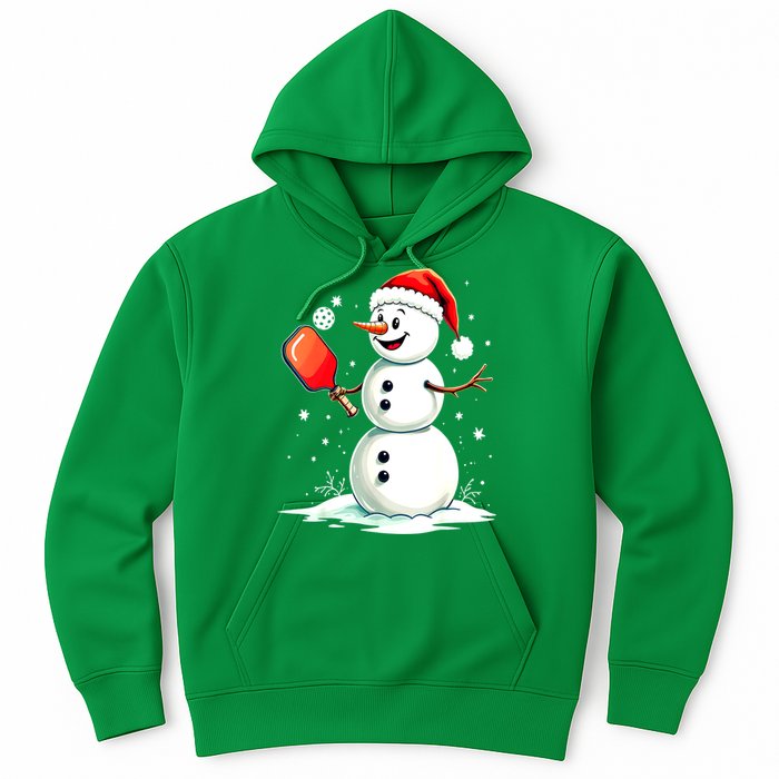 Christmas Pickleball Player Funny Pickleball Snowman Xmas Gift Hoodie