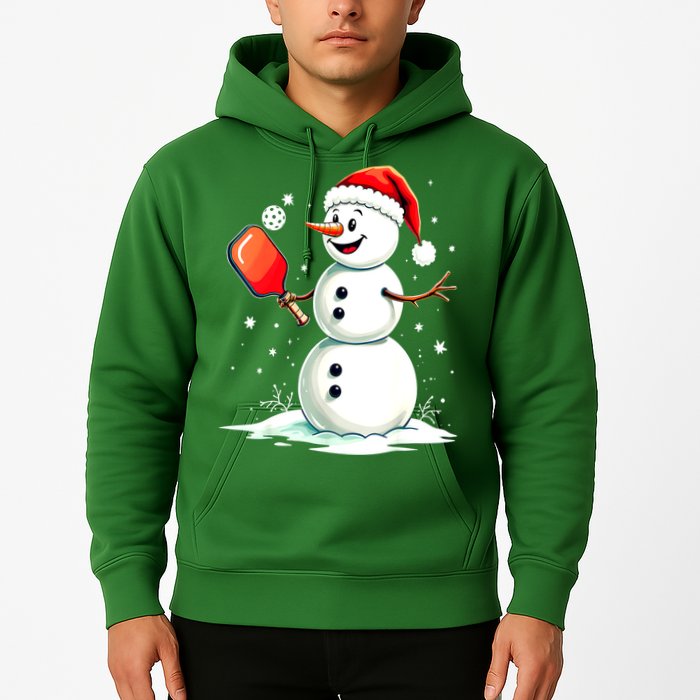 Christmas Pickleball Player Funny Pickleball Snowman Xmas Gift Hoodie