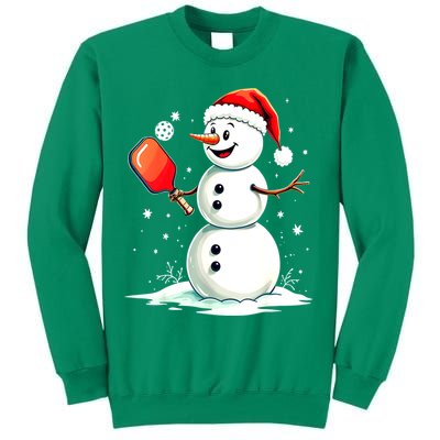 Christmas Pickleball Player Funny Pickleball Snowman Xmas Gift Sweatshirt
