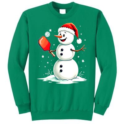 Christmas Pickleball Player Funny Pickleball Snowman Xmas Gift Sweatshirt