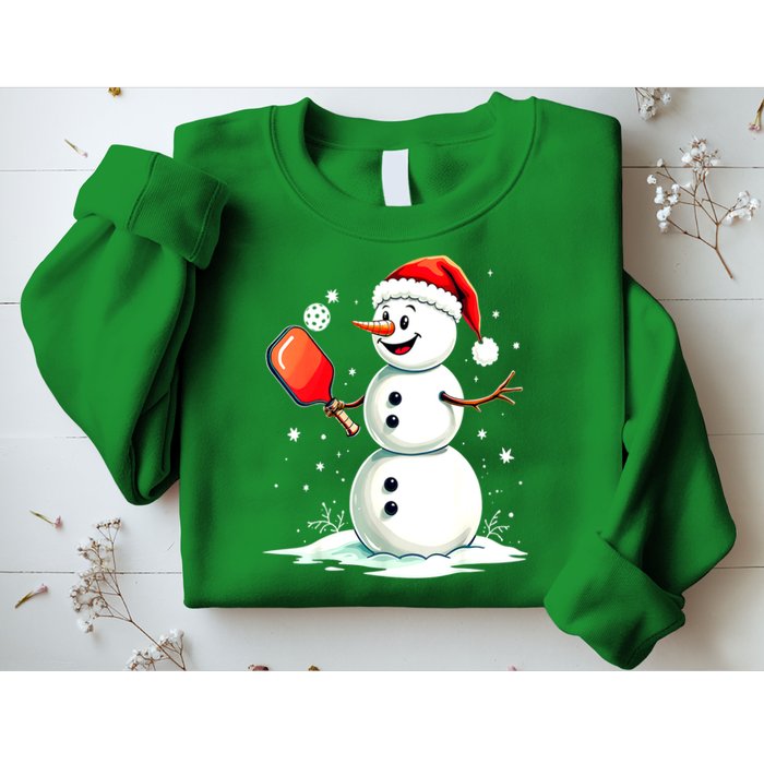 Christmas Pickleball Player Funny Pickleball Snowman Xmas Gift Sweatshirt