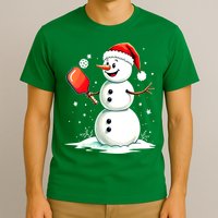Christmas Pickleball Player Funny Pickleball Snowman Xmas Gift T-Shirt