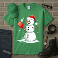 Christmas Pickleball Player Funny Pickleball Snowman Xmas Gift Tall T-Shirt