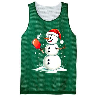 Christmas Pickleball Player Funny Pickleball Snowman Xmas Gift Mesh Reversible Basketball Jersey Tank