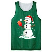 Christmas Pickleball Player Funny Pickleball Snowman Xmas Gift Mesh Reversible Basketball Jersey Tank