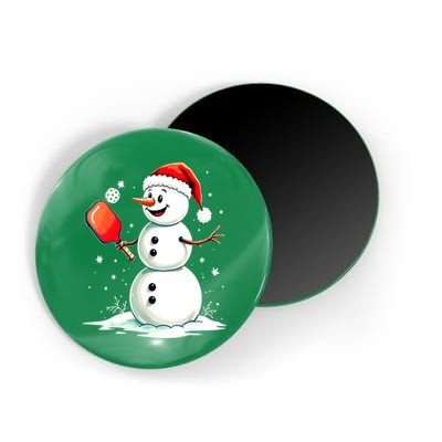 Christmas Pickleball Player Funny Pickleball Snowman Xmas Gift Magnet