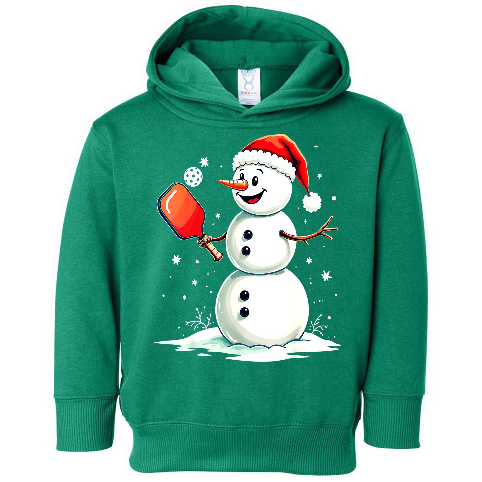 Christmas Pickleball Player Funny Pickleball Snowman Xmas Gift Toddler Hoodie