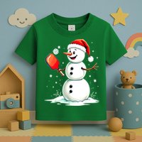 Christmas Pickleball Player Funny Pickleball Snowman Xmas Gift Toddler T-Shirt