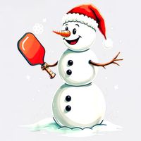 Christmas Pickleball Player Funny Pickleball Snowman Xmas Gift Garment-Dyed Sweatshirt