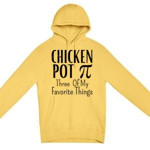 Chicken Pot Pie Funny Math Pun Chicken Pot Pi Day Gift Premium Pullover Hoodie