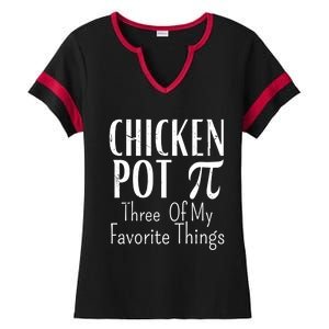 Chicken Pot Pie Funny Math Pun Chicken Pot Pi Day Gift Ladies Halftime Notch Neck Tee