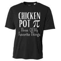 Chicken Pot Pie Funny Math Pun Chicken Pot Pi Day Gift Cooling Performance Crew T-Shirt