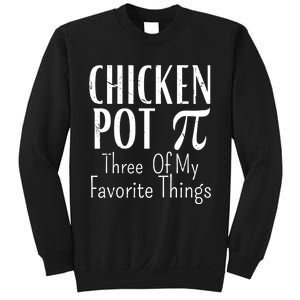 Chicken Pot Pie Funny Math Pun Chicken Pot Pi Day Gift Sweatshirt