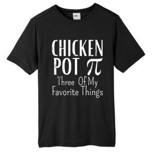 Chicken Pot Pie Funny Math Pun Chicken Pot Pi Day Gift Tall Fusion ChromaSoft Performance T-Shirt