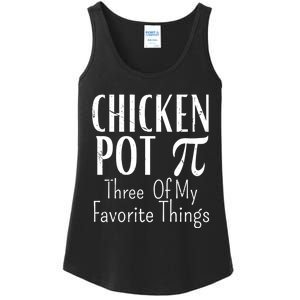 Chicken Pot Pie Funny Math Pun Chicken Pot Pi Day Gift Ladies Essential Tank