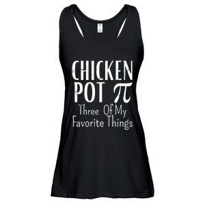 Chicken Pot Pie Funny Math Pun Chicken Pot Pi Day Gift Ladies Essential Flowy Tank