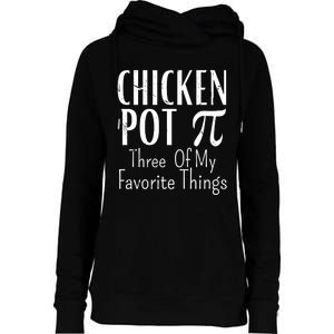 Chicken Pot Pie Funny Math Pun Chicken Pot Pi Day Gift Womens Funnel Neck Pullover Hood