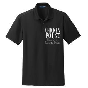 Chicken Pot Pie Funny Math Pun Chicken Pot Pi Day Gift Dry Zone Grid Polo