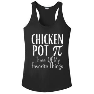 Chicken Pot Pie Funny Math Pun Chicken Pot Pi Day Gift Ladies PosiCharge Competitor Racerback Tank