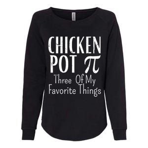 Chicken Pot Pie Funny Math Pun Chicken Pot Pi Day Gift Womens California Wash Sweatshirt