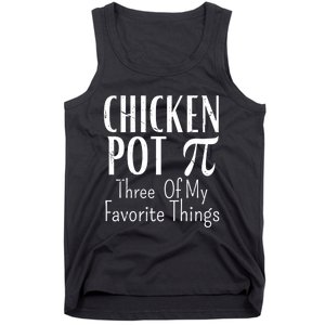 Chicken Pot Pie Funny Math Pun Chicken Pot Pi Day Gift Tank Top