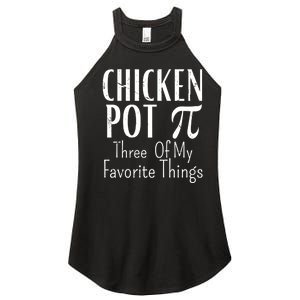 Chicken Pot Pie Funny Math Pun Chicken Pot Pi Day Gift Women's Perfect Tri Rocker Tank