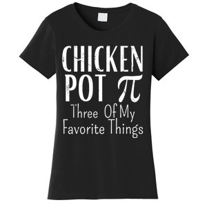 Chicken Pot Pie Funny Math Pun Chicken Pot Pi Day Gift Women's T-Shirt