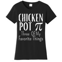 Chicken Pot Pie Funny Math Pun Chicken Pot Pi Day Gift Women's T-Shirt