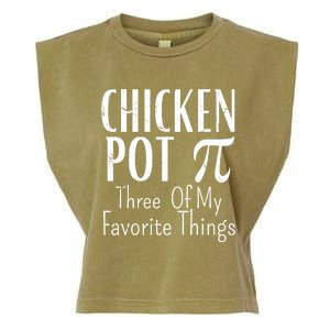 Chicken Pot Pie Funny Math Pun Chicken Pot Pi Day Gift Garment-Dyed Women's Muscle Tee