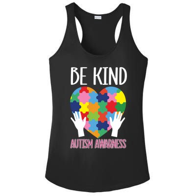 Colorful Puzzle Pieces Asd Be Kind Autism Awareness Gift Ladies PosiCharge Competitor Racerback Tank